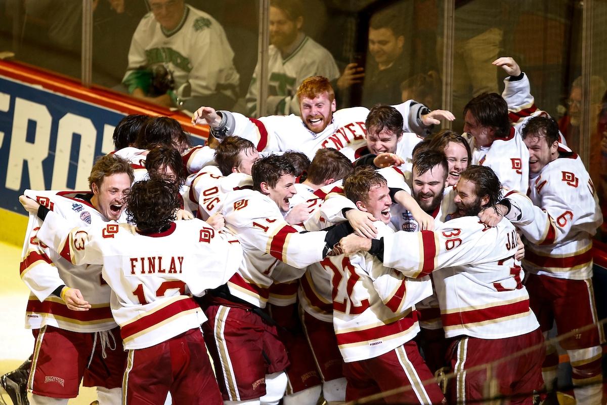 Denver celebrates after clinching the 2017 title.