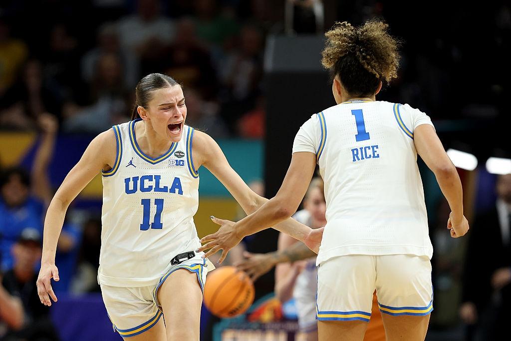 UCLA celebrates during win over Texas in Final Four